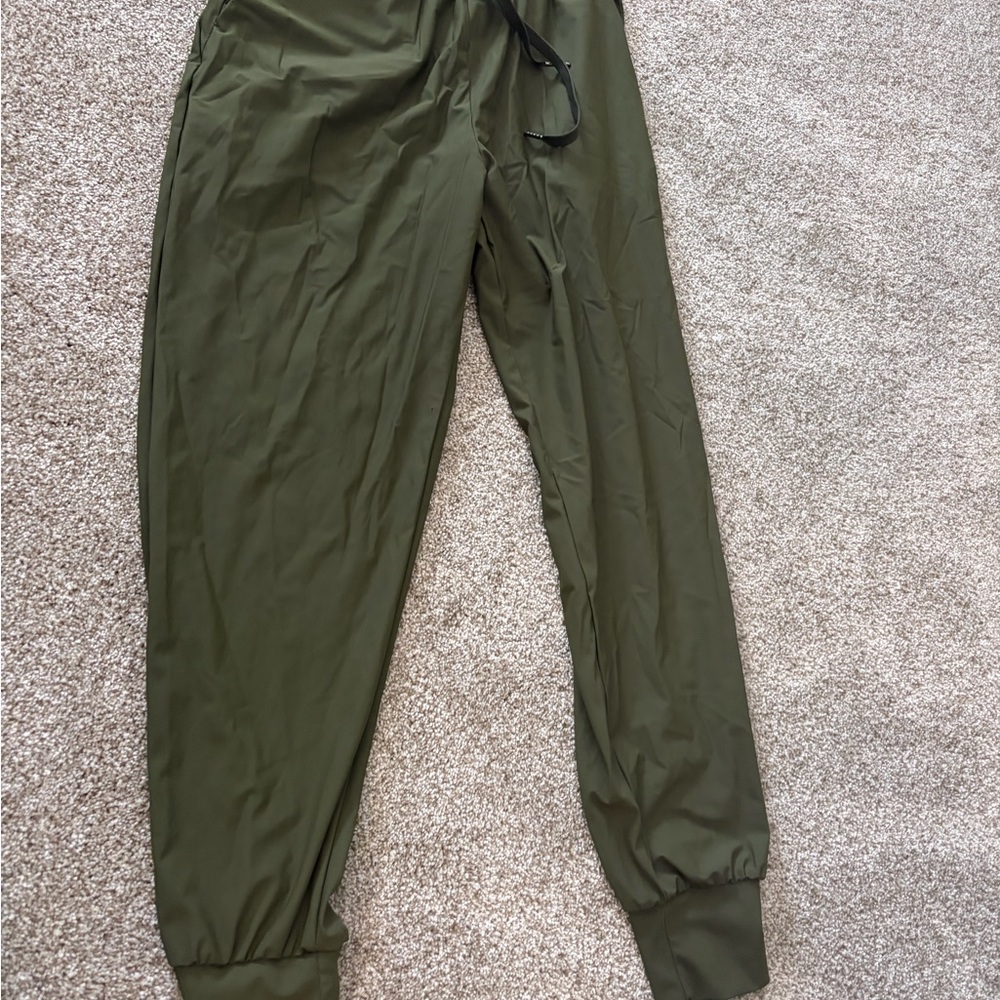 Women's Olive Green Track Jogger Pants
